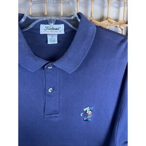VTG 90s Titleist Golf Mickey Polo Shirt Embroidered Logo Disney White Mens XL